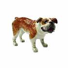 Northern Rose Brown - Bulldog Standing Animal - Miniature Porcelain Figurine