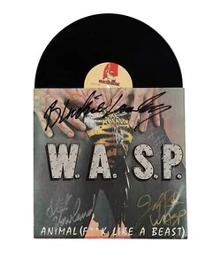 W.A.S.P. "Animal" Vinyl Record Album Band-Signed (Beckett) by (4) with Blackie L - Picture 1 of 2