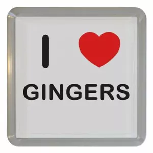 Posavasos de té de plástico Gingers I Love alfombrilla de cerveza de plástico (95 mm x 95 mm) - Imagen 1 de 2