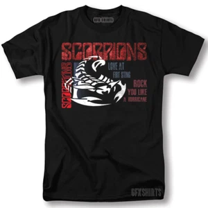 Scorpions Shirt Rock Concert Tour Vintage Graphic Design T-Shirt - Picture 1 of 1