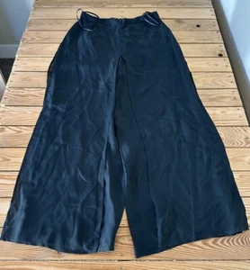 Vintage Made In USA Tadashi Women’s Silky wide leg pants size 18 Black N7 - Picture 1 of 8