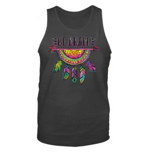 Camiseta sin mangas gráfica Be Brave Feather atrapasueños - Imagen 1 de 8
