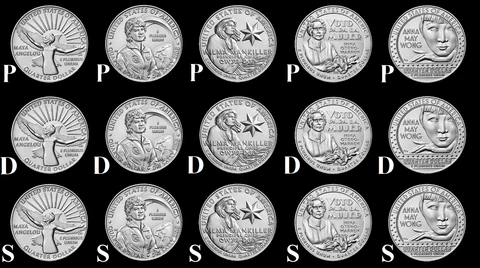 2022 P D S American Women Series BU Quarters Complete Full 15 Quarter SET! Cover