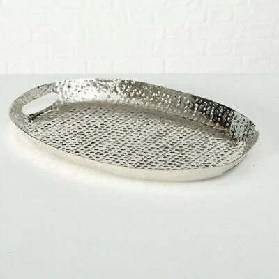 Edel Serviertablett Tablett Metall Frühstück Aluminium Betttablett Deko-Tablett - Bild 1 von 2