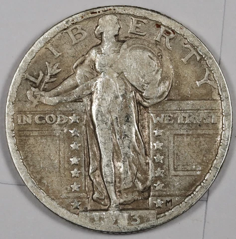 1923 Standing Liberty Quarter.  VG-F.  187542 Cover