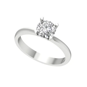 1.00ct IGI Certified Lab Grown Diamond Engagement Ring Round Cut 14k Gold - Picture 1 of 6