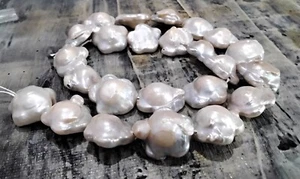 Nat Keshi Pearl, Flower Shape, 14-19x15-17x7-8mm, Approx 24 Pce, Free Post OZ - Picture 1 of 4