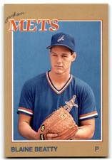 1988 Grand Slam Baseball Card Blaine Beatty b Jackson Mets #15