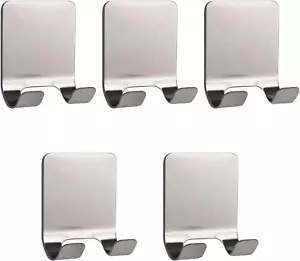 Adhesive Razor Hooks- Premium Stainless Steel Shower Shaver Holder Wall Hooks Wa - Picture 1 of 6