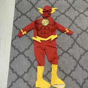 Rubie's DC Comics The Flash Costume Deluxe Muscle Chest Boys Sz S (4-6) Child - Picture 1 of 9