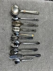 Vintage Konvolut 12 Silberbesteck Löffel Sammlerstück Marke Form Stil variiert - Bild 1 von 11