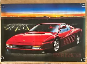 Póster Ferrari Testarossa 1987 original vintage coches deportivos años 80 Patrignani Italia - Imagen 1 de 8