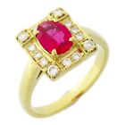 JEWELRY Sapphire diamond Ring 18KYG Yellow Gold Pink Used US size 6.3