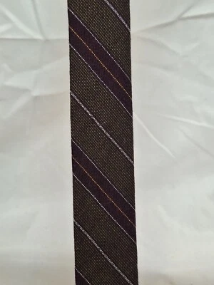 Vintage 1950s Cotton Skinny Tie | Striped | Superba Brand | Youngstown - Image 1 of 4