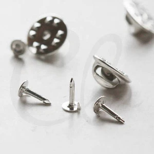 20 Sets White Gold Tone Tie Tack Blank Pin Clutch Back-Scatter Pin CW-1895C - Picture 1 of 2