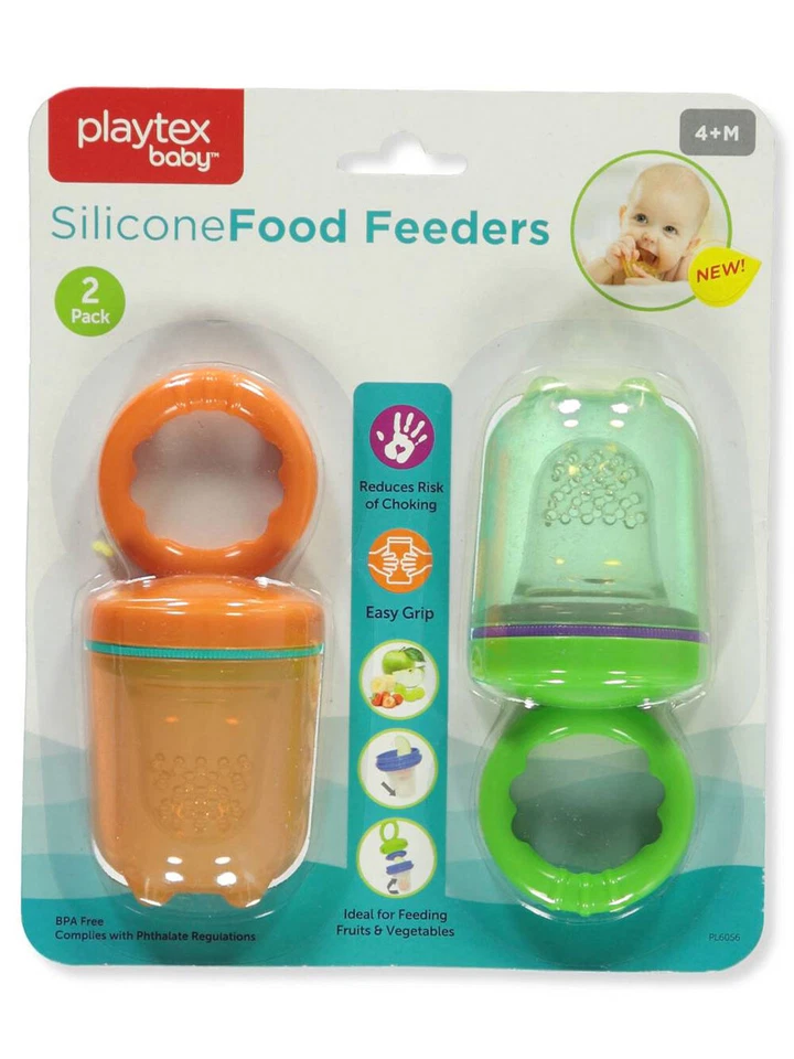 Pack de 2 comederos para frutas y verduras Playtex Baby - verde/naranja, talla única Foto 1 de 1