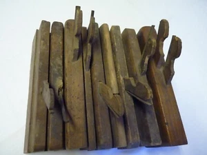 Wood SIDE BEAD MOLDING PLANE TOOL LOT of 9 - Picture 1 of 9