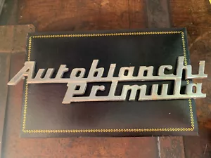 Emblem Autobianchi Primel Auto Emblem Geschriebenes Logo Platte Metall A - Bild 1 von 3