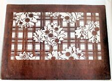 Antique Katagami Japanese Kimono Fabric Stencil Print Meiji Woodblock 