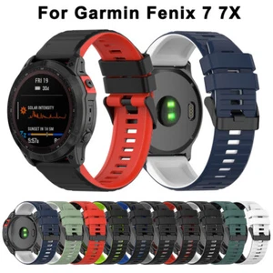 Strap Silicone For Garmin Fenix 6X 6 Pro 7X 7 5X 5Plus Band Quick Release - Bild 1 von 37