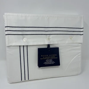 Ralph Lauren Organic Sateen Cotton QUEEN Flat SHEET ONLY Polo Navy - Picture 1 of 5