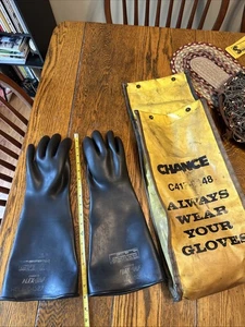 Vintage Chance Lineman Handschuhe & Tasche - Bild 1 von 24