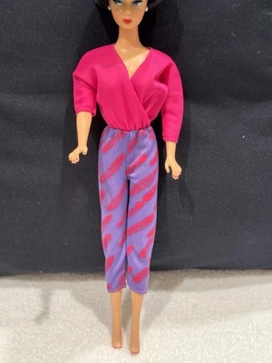 Vintage Barbie Fashion Fun 7904 Jumpsuit Pink Purple No Belt No Doll - Image 1 of 4