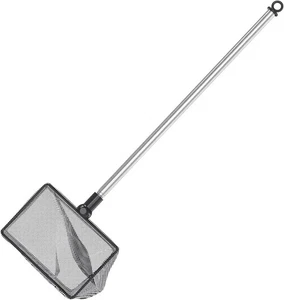 Aquarium Fish Net Extendable Long Handle Betta Tank Small Koi Pond Pool 9-24'' - Picture 1 of 8