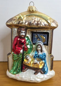 Handgefertigte Glaskrippe Christbaumschmuck - Bild 1 von 11