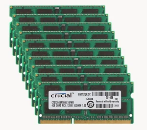 Lot 1.35V intel 204Pin 8GB(2X 4GB) Unbuffered Non-Ecc Low Density Notebook Ram - Picture 1 of 18