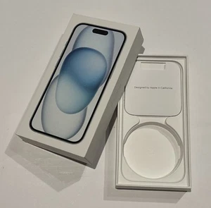 Apple A2846 iPhone 15 Blue 128GB - Empty Box ONLY - Zdjęcie 1 z 3