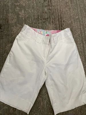 Bermudas Lilly Pulitzer blancas resort talla 0 Foto 1 de 4