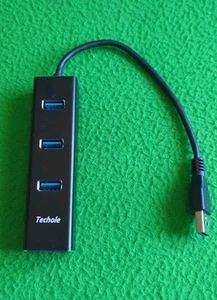 Techole USB 3.0 3-port Hub with Ethernet Adapter - Photo 1/5