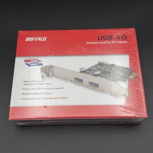 Buffalo IFC-PCIE2U3 PCI Express x1 USB 3.0 Expansion Card NEW IN SEALED BOX - Afbeelding 1 van 5