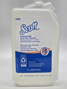 1 -Scott Antimicrobial Foam Skin Cleanser Refill, Fresh Scent, 1 Liter 91554 - Picture 1 of 4