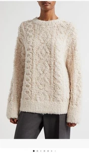 $525 Vince Textured Loop-Stitch Cable Wool-Blend Sweater NWT size L - Picture 1 of 8