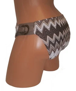 Perry Ellis NEW Brown Women's Size S Small 4 6 Swimsuit Bikini Bottom $58 3382 - Picture 1 of 2