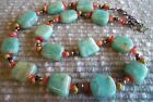 Liz Henry STERLING 925 TURQUOISE CORAL CHOKER NECKLACE