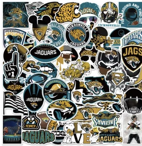 50pcs Jaguars Football Stickers Suitcase Water Bottle Laptop Waterproof - Picture 1 of 5