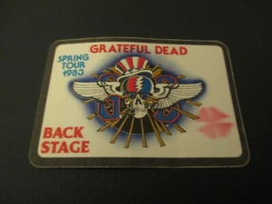 GRATEFUL DEAD BACKSTAGE PASS RICK GRIFFIN SKULL WINGS STEAL YOUR FACE CROSS 1983 - Picture 1 of 2