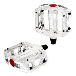 S&M BMX BIKE 101 METAL BICYCLE PEDALS 9/16" SILVER RAW PRIMO CULT SUNDAY ODYSSEY - Picture 1 of 4