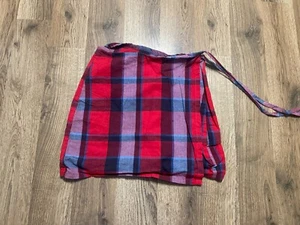 No Boundaries Skirt, Girl's Junior Size 3/5, Red Blue, Plaid, Wrap Skirt - Picture 1 of 7