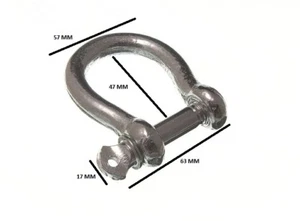 Bow Shackle And Pin Wire Rope Fastener 12mm 1/2 BZP Pack Size 100 - Picture 1 of 1