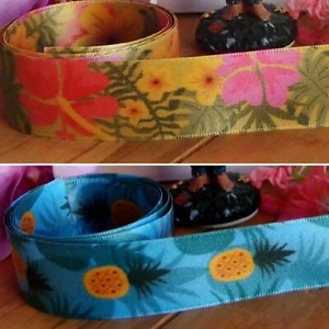 Hawaii Printed double side Satin Ribbon 1” by 10 yards - Picture 1 of 5