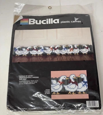 Bucilla plastic Canvas Kit 5998 Gaggle Of Geese Draftstop/ Wall Hanging Sz 5X34 - Image 1 of 4