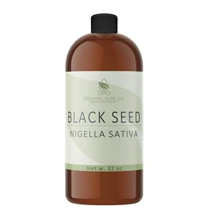 32 OZ BLACK SEED OIL NIGELLA SATIVA 100% PURE ORGANIC COLD PRESSED UNREFINED - Picture 1 of 2