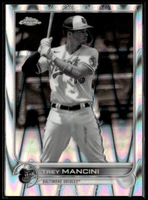 2022 Topps Chrome Sonic Black White Ray Wave Refractor Trey Mancini Baltimore - Image 1 of 2