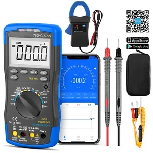 Digital Multimeter TRMS 6000 Counts Auto Range Ammeter AC DC Volt Clamp Meter US - Picture 1 of 19