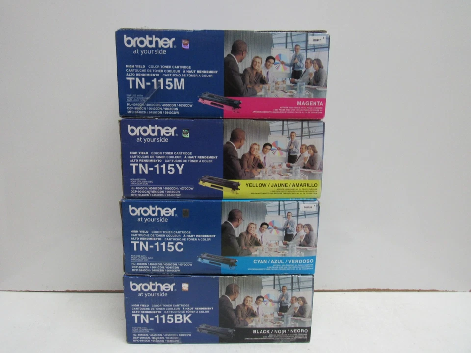 LOTE DE 4! TONER ORIGINAL BROTHER TN-115BK/TN-115C/TN-115Y/TN-115M (HL-4040CN) Foto 1 de 1