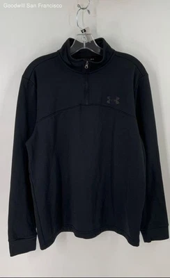 Under Armour черный Coldgear длинным рукавом классический 1/4 молнии Мужская куртка размер большой - Изображение 1 из 4